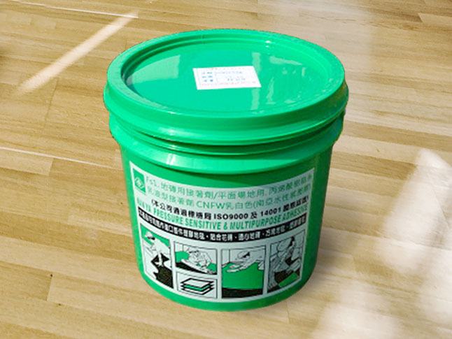 water-based flooring adhesive known as self-stick adhesive, self-adhesive or PSA, features superb adhesion which is beneficial to laminating work. In addition, with properties of pure water and formaldehyde-free feature, PSA meets environmental requirements.